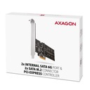 Axagon PCES-SA4M2 radič PCIe 2x SATA 2x M.2 Kód výrobcu PCES-SA4M2