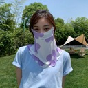 Ледяная шелковая бандана, многоразовые маски для верховой езды на открытом воздухе, женские ушные петли от солнца