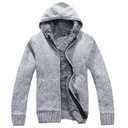 Sweter Męski Rozpinany z Kapturem Przedłużony Waga produktu z opakowaniem jednostkowym 0.5 kg