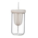 Бутылка для воды Bubble Tea Cup с трубочкой для смузи Smoothies White 450мл