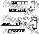 FEBEST MAB-DJ1B BLOQUE SILENCIOSO PALANCA / BOLSA PALANCA 