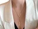 Ожерелье GOLD V Celebrity, элегантная цепочка, пластина