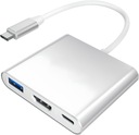 ADAPTER USB C HDMI USB 3.0 PD PRZEJŚCIÓWKA HUB do MacBook smartfona laptopa
