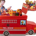 ДЕТСКИЙ КОНТЕЙНЕР ДЛЯ ИГРУШЕК ПУФ ПОЖАРНАЯ МАШИНКА