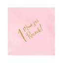 САЛФЕТКИ С ИНСТРУКЦИЕЙ МНЕ УЖЕ ГОД, 20шт, СВЕТЛО-РОЗОВЫЕ