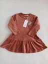THE NEW sukienka dziecięca rozkloszowana midi welurowa długi rękaw Rozmiar (new) 80 (75 - 80 cm)