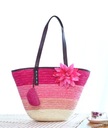 СОЛОМНАЯ СУМКА ПЛЯЖНАЯ КОРЗИНА РОЗОВАЯ НАСТЕННАЯ СУМКА
