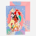 3D поздравительная/поздравительная открытка с принцессами, лицензия Disney