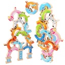 KLOCKI DREWNIANE WIEŻA ZRĘCZNOŚCIOWA UKŁADANKA