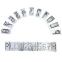 Цифры и буквы для пистолета для татуировки ушей с зажимом 7 мм.