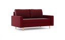 Rozkładana sofa 2 osobowa, 150x90x75 cm bordowa sofa kanapa rozkładana wers Wysokość mebla 75 cm