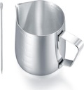 НЕРЖАВЕЮЩАЯ СТАЛЬ КУВШИН ДЛЯ ВСПЕНКИ МОЛОКА КРУЖКА МОЛОЧКА + ПЕРО