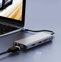 АДАПТЕР-ХАБ Док-станция 12-в-1 USB-C 2x HDMI VGA Разъем USB SD Ethernet LAN