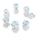 MROCZNY NIEBIESKI ZESTAW 7 PRZEZROCZYSTYCH KOŚCI RPG