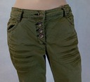 Zelené nohavice na gombíky vrecká Cecil 27/32 Dominujúca farba zelená