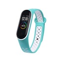 Pasek do Xiaomi Zamienna do Mi Band 3/4 OPASKA PERFOROWANA MIĘTOWO-BIAŁA