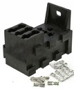 РОЗЕТКА РЕЛЕ 12 В 40 А КОРПУС ПРЕДОХРАНИТЕЛЕЙ x3 UNIVAL