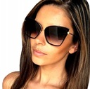 Женские солнцезащитные очки «кошачий глаз», элегантные, модные, черные.