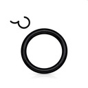 Серьга кликер чёрная для пирсинга 1.0/6