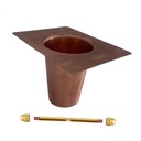 Адаптер для водосточного желоба ch-дождевой цепи Аксессуар для установки Прочная конструкция из меди