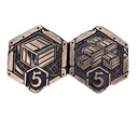 ZASOBY RESOURCES 5 METALOWA MONETA ZAMIENNIK DO ARKHAM HORROR 1 SZT