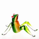 Zelená figúrka Krbová žaba zo skla Murano