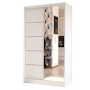 SZAFA PRZESUWNA DIEGO III z lustrem 100cm - pojemna GARDEROBA