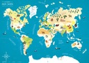 Плакат для детей - Иллюстрированная карта мира 48х68.