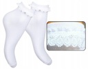 MILENA ŽENSKÉ biele ponožky DÁMSKE s volánikom čipkou 37-41 Značka Milena