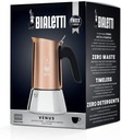 Классическая стальная кофеварка New Venus 6 COPPER BIALETTI INDUCTION