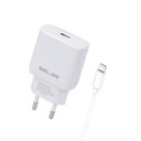 Быстрое зарядное устройство USB-C с кабелем для iPhone Lightning 30W GaN PD