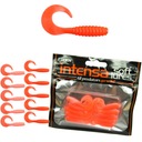 10 шт. Резинка JAXON твистер 3,8 см INTENSA насест INT38T