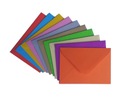 ЦВЕТНЫЕ КОНВЕРТЫ - МИНИ 100х65 - 10 цветов конвертов