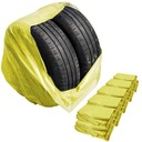 Желтые большие пакеты для шин из ПВД на колесах 100х100см 160л Толщина 35мкм 200шт