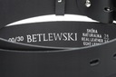 Ремень Betlewski мужской кожаный черный для брюк