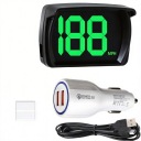 БАГАТОФУНКЦІОНАЛЬНИЙ СПІДОМЕТР LED (СВІТЛОДІОД) GPS HUD ЦИФРОВИЙ KM/H 80 X 54MM  (18485147124) фото min 13