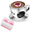 СЕРЕБРЯНЫЕ ПОДВЕСКИ 925 ПРОБЫ КУЛОН КОФЕЙНЫЕ БУСЫ 925 СЕРЕБРЯНЫЕ БУСИНЫ