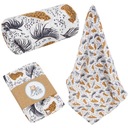 PIELUSZKA MUŚLINOWA DUŻA OTULACZ MIĘKKI KOCYK WZORZYSTY ZWIERZĄTKA 120x120