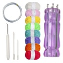 Zestaw krosien szpulowych Easy Weaver Knitter Mini Knitting Fioletowy 8 kolorów Kod producenta Does not apply