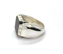 Серебряное кольцо-печатка с квадратным ониксом 14мм.