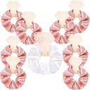 9 DB-OS SCRUNCHIE HAJGUMI SZETT LÁNYBÚCSÚ AJÁNDÉK KÖSZÖNETAJÁNDÉK SELYEM