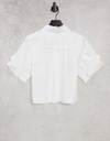 Biela košeľa casual krátky strih rukávy 32 Rukáv krátky rukáv