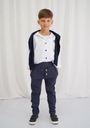 Granátové elegantné chlapčenské vizitkové nohavice slim beztlakové gumička veľ. 104 Kód výrobcu spodnie wizytowe