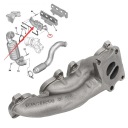 COLLECTEUR ÉCHAPPEMENT MOTEUR V759703180 MÉTALLIQUE COLLECTEUR GAZEUX VOphoto 7
