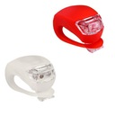 СИЛИКОНОВЫЕ ВЕЛОСИПЕДНЫЕ ФОНАРИ ПЕРЕДНИЕ ЗАДНИЕ 2 ШТ.