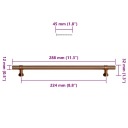 VIDAXL POIGNÉES VERS SZAFEK, 5 PCS MARRON 480 MM ACIER INOXYDABLEphoto 10