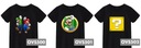 Detské tričko čierne SUPER MARIO Vzory - 122 Kód výrobcu Koszulka Dziecięca Czarna