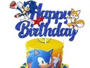 TOPPER NA TORT SONIC urodzinowy topper SONIC