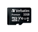 VERBATIM MicroSDHC karta 32GB Premium, U1 + SD ad