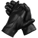 Кожаные классические мужские перчатки чёрного цвета S